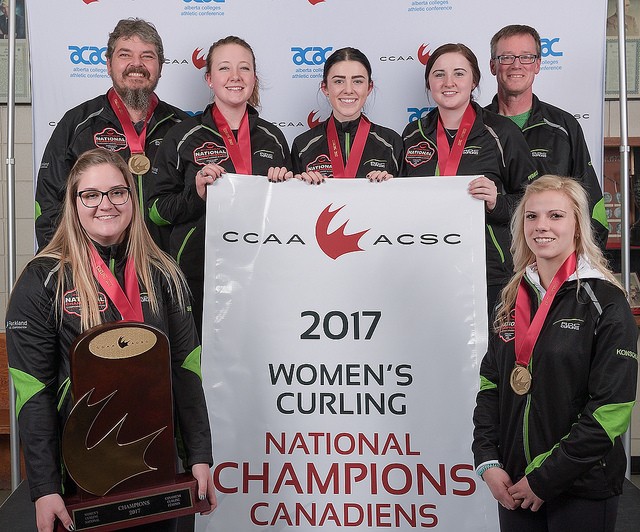 BIG WIN - The Red Deer College Women's Curling squad were named national champions after competing in the Canadian Collegiate Athletic Association championships in Camrose last weekend. The RDC Men's Curling team brought home the bronze.