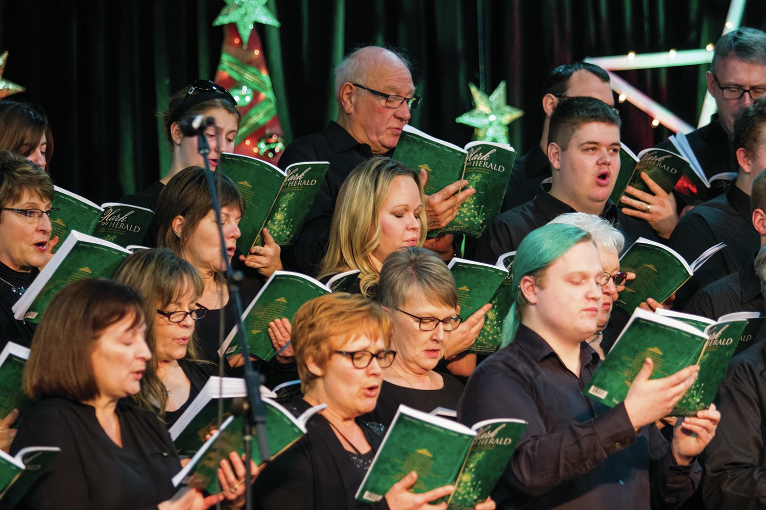 OH HOLY NIGHT- The Sylvan Lake Massed Choir performed during the 23rd annual Festival of Trees at Westerner Park last weekend. The choir were part of the myriad of entertainers that visited the fundraising festival over the course of the weekend. Zachary Cormier/Red Deer Express