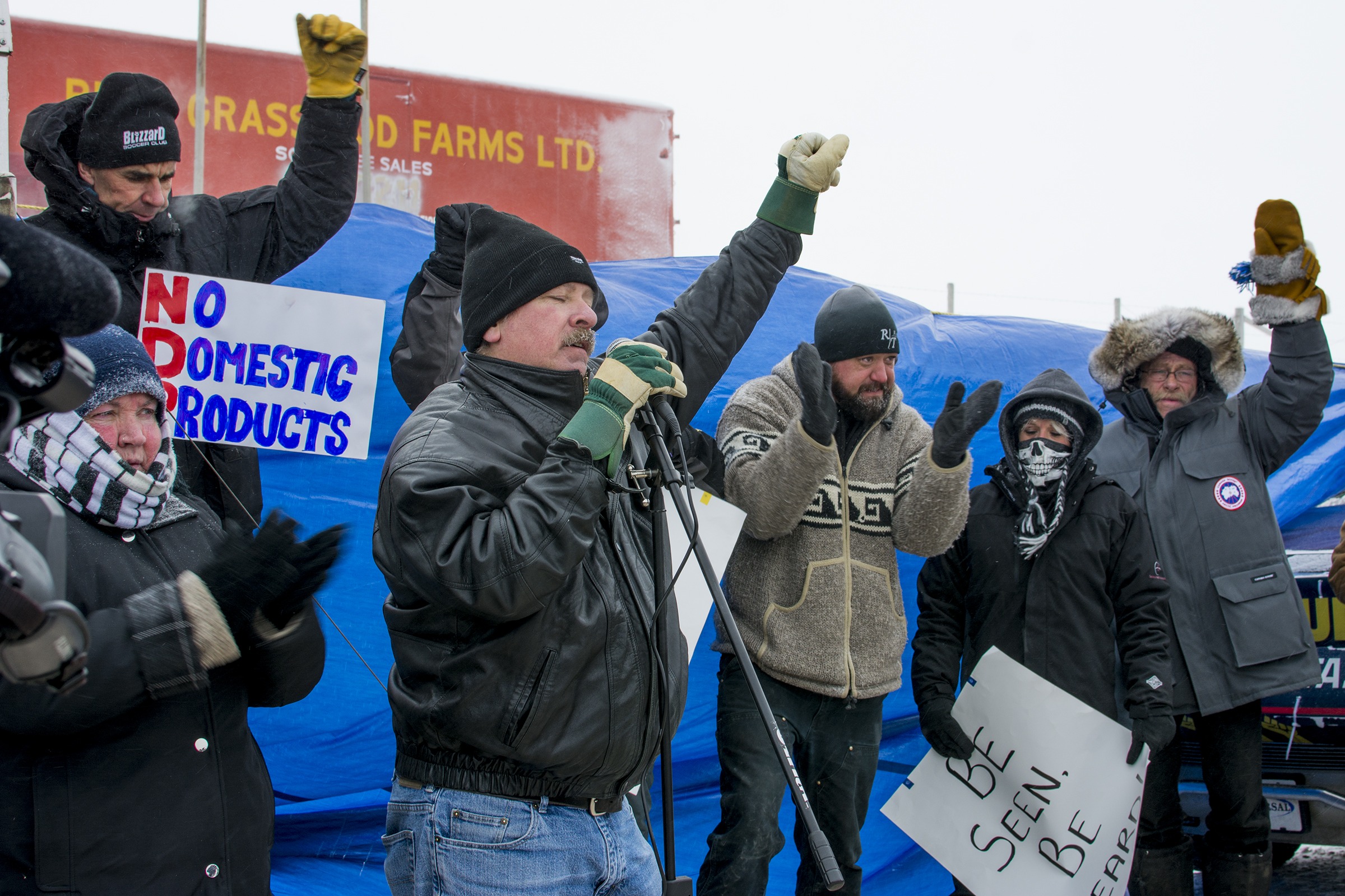 PROTESTING PROVINCIAL GOVERNMENT - George Clark of the organization