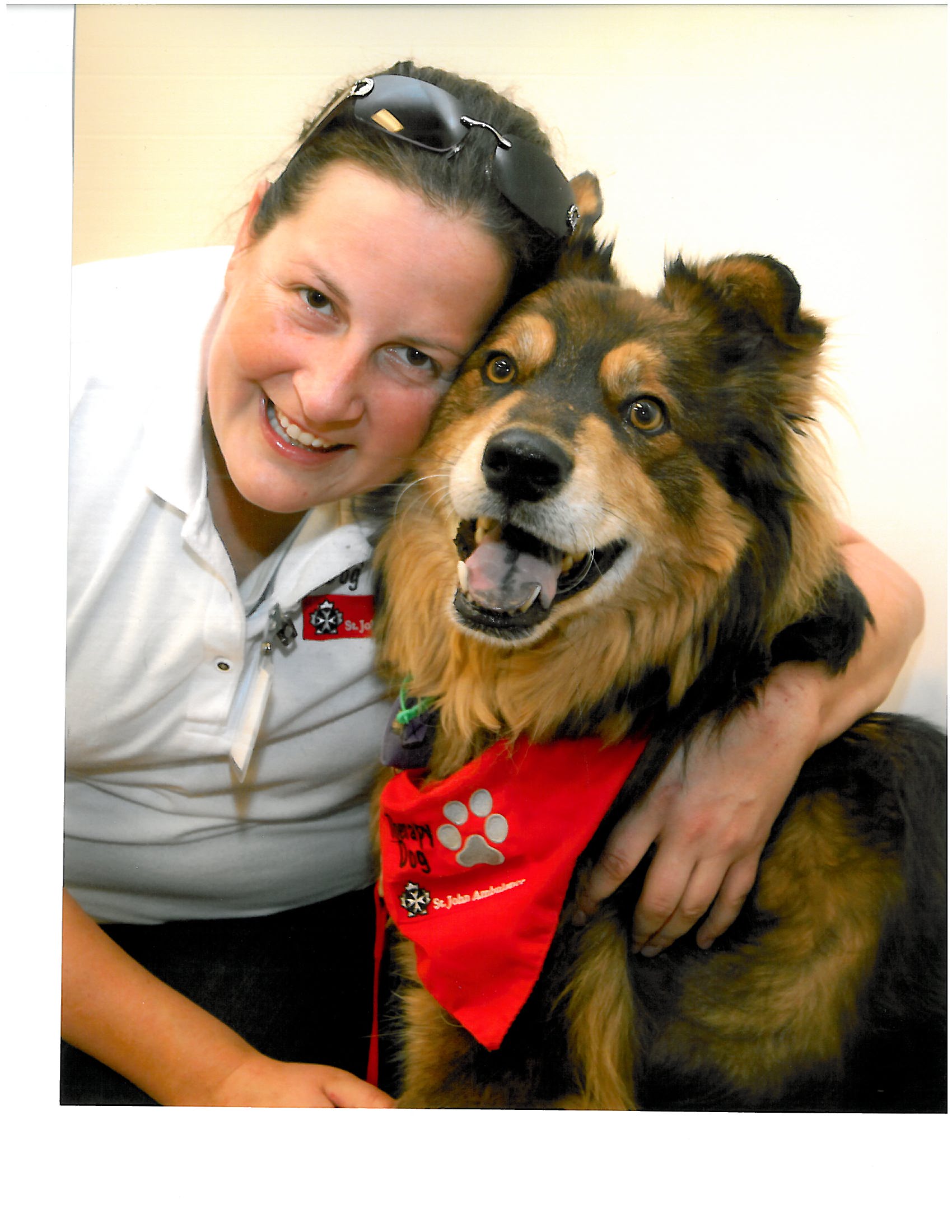 PROVIDING COMFORT- Connie Bohnsack and Rooster can often be seen visiting seniors’ homes