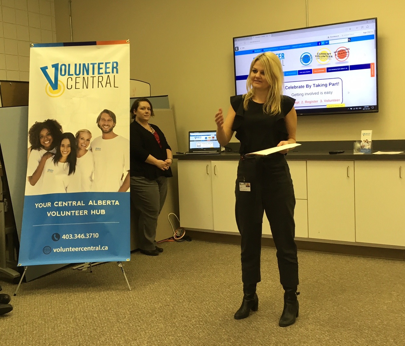 VOLUNTEER CHALLENGE - Mayor Tara Veer was onhand for the launch of the Canada 150 for 150 Volunteer Challenge
