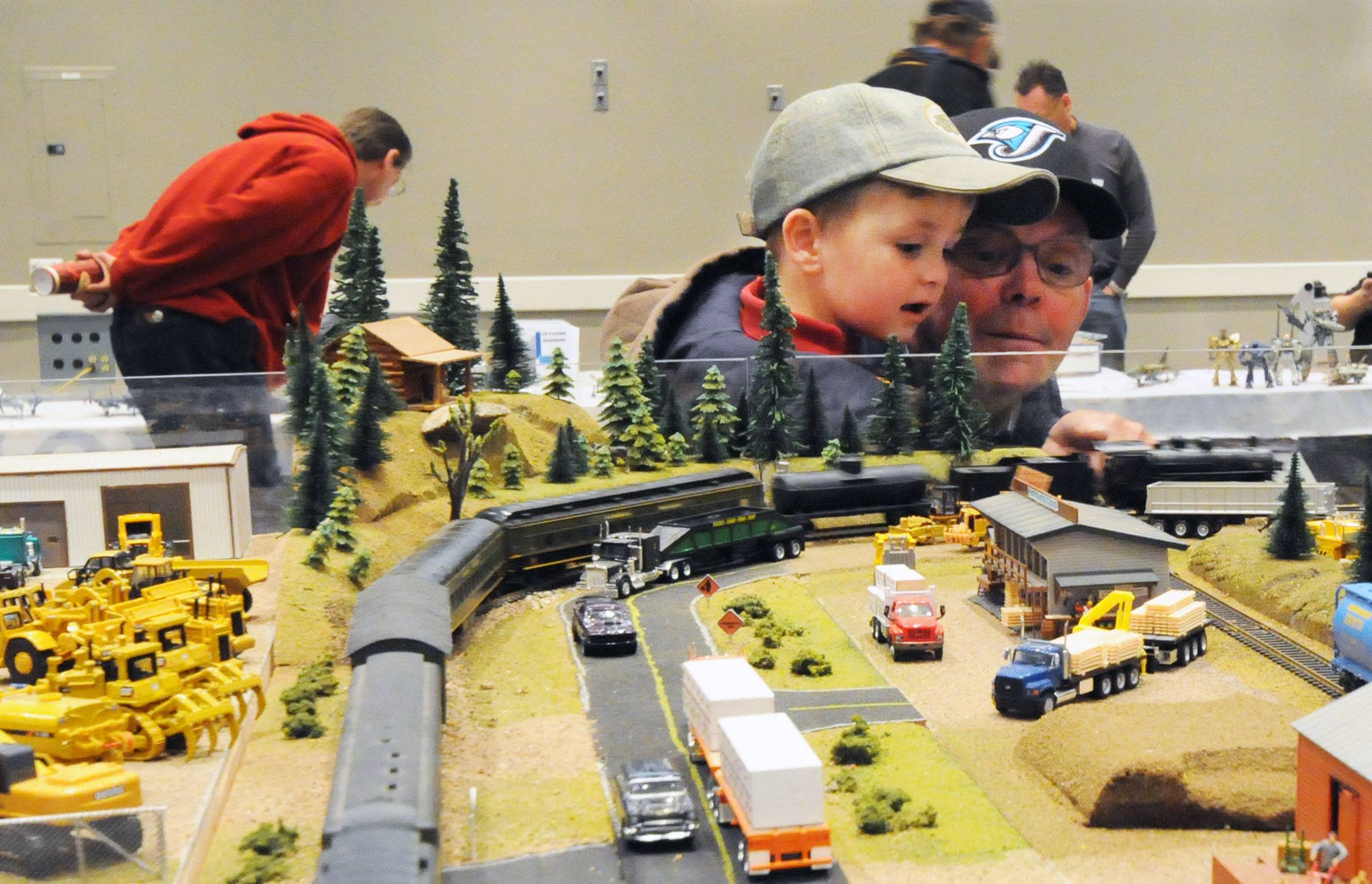 GO TRAIN- Jim Creasey and his grandson Dylan