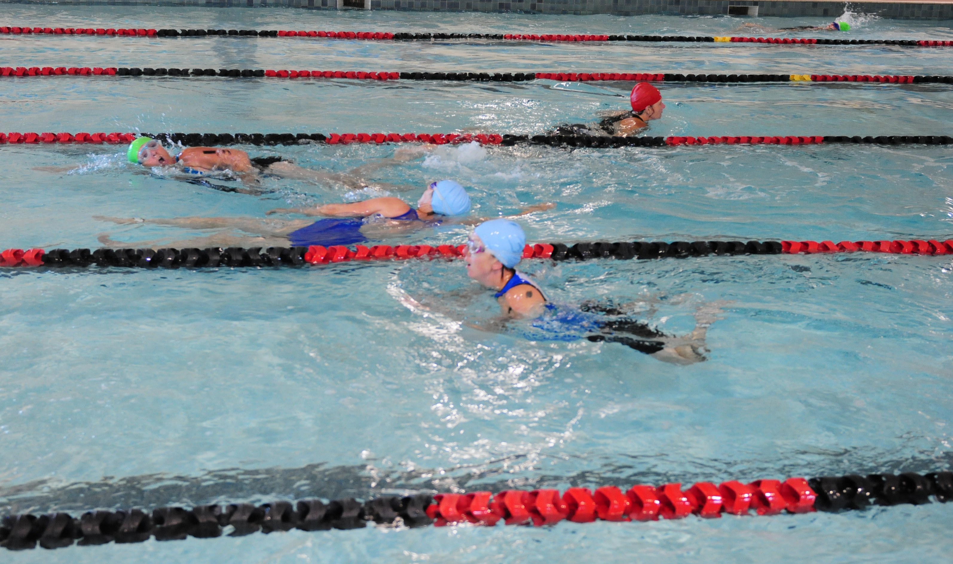 NEXT LAP- Many athletes took part in a triathlon this past weekend in Innisfail. Participants started out with laps in the pool then ran and biked around the town.