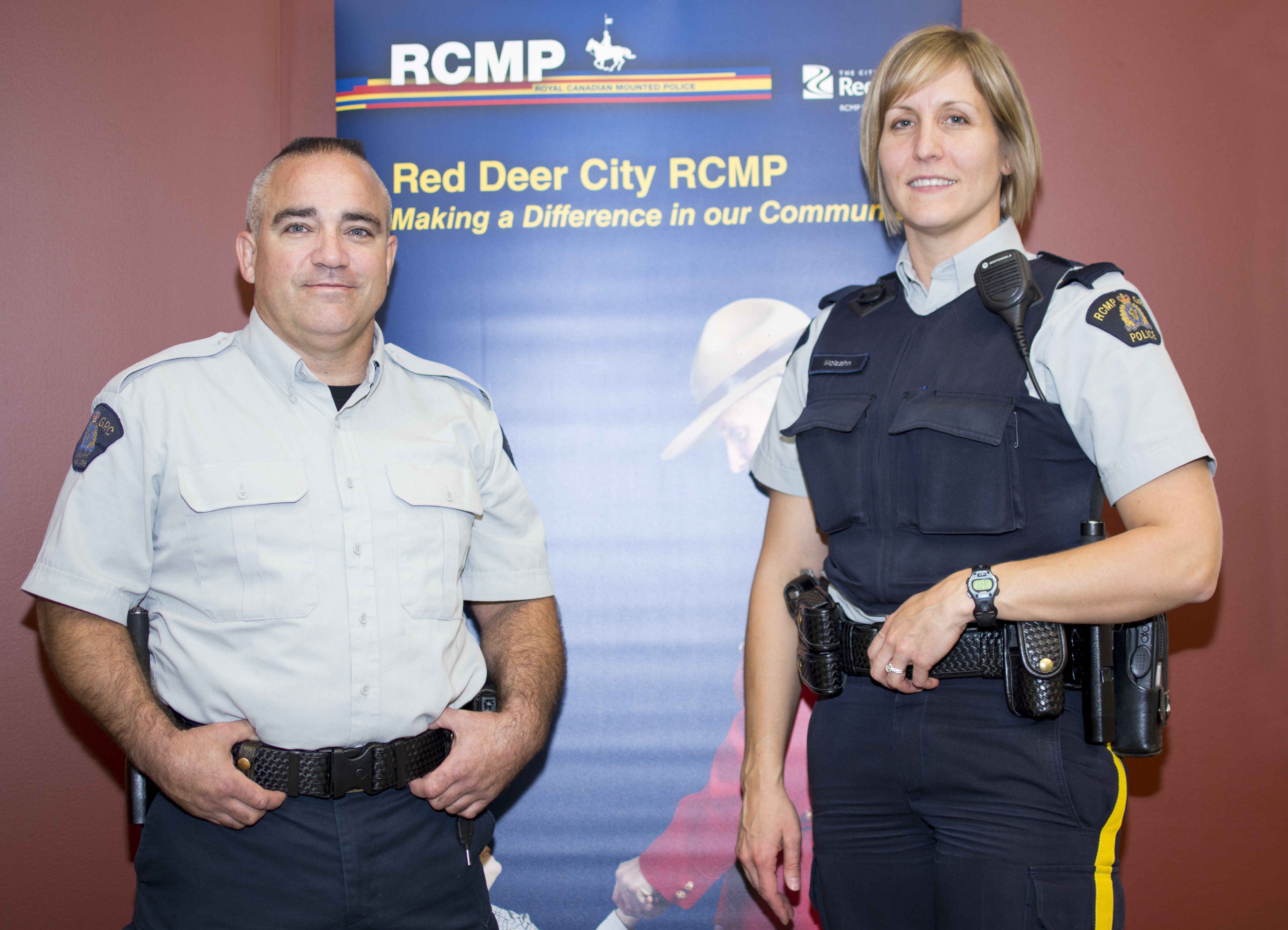 GIVING BACK – Auxiliary Const. Lyle Cheney and Cpl. Leanne Molzahn