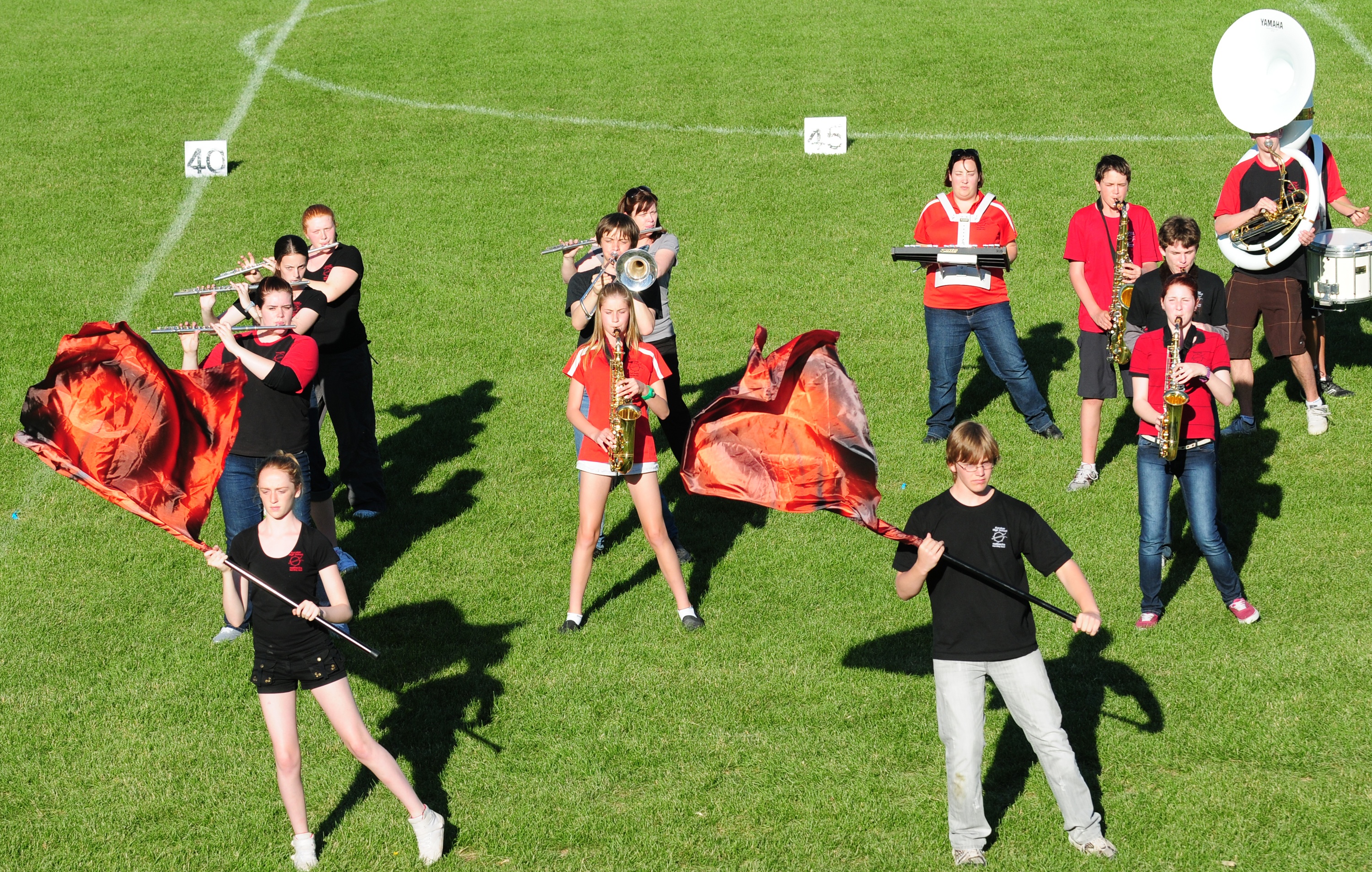 MUSICAL TALENT- The Red Deer Royals hosted another band all the way from Australia this week at Great Chief Park where they performed together for a huge crowed.