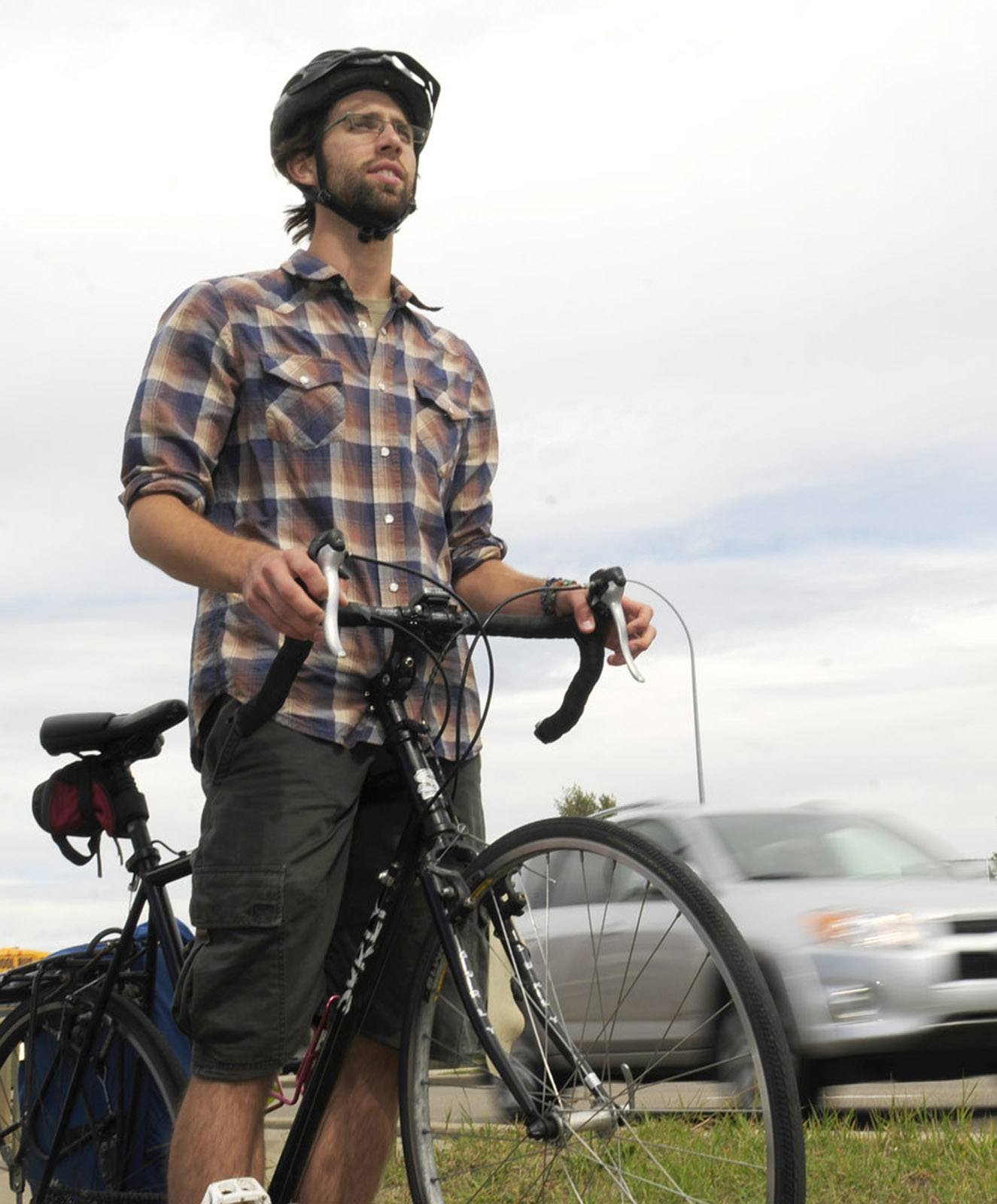 BIKE PARADE-Mike Kozlowski is helping to spread the word about the City’s first Bicycle Parade