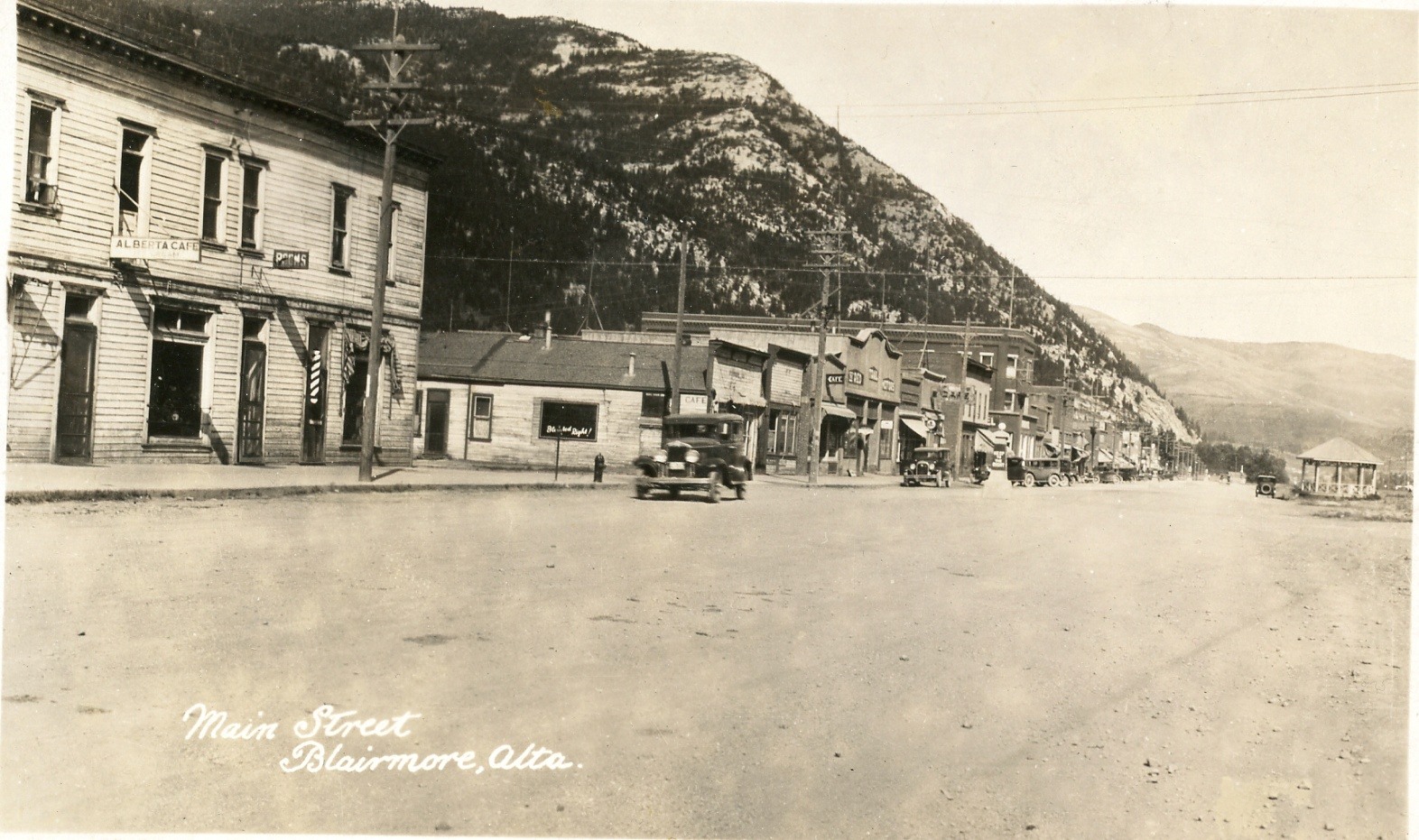 BOOTLEGGING TALE - The main street in Blairmore