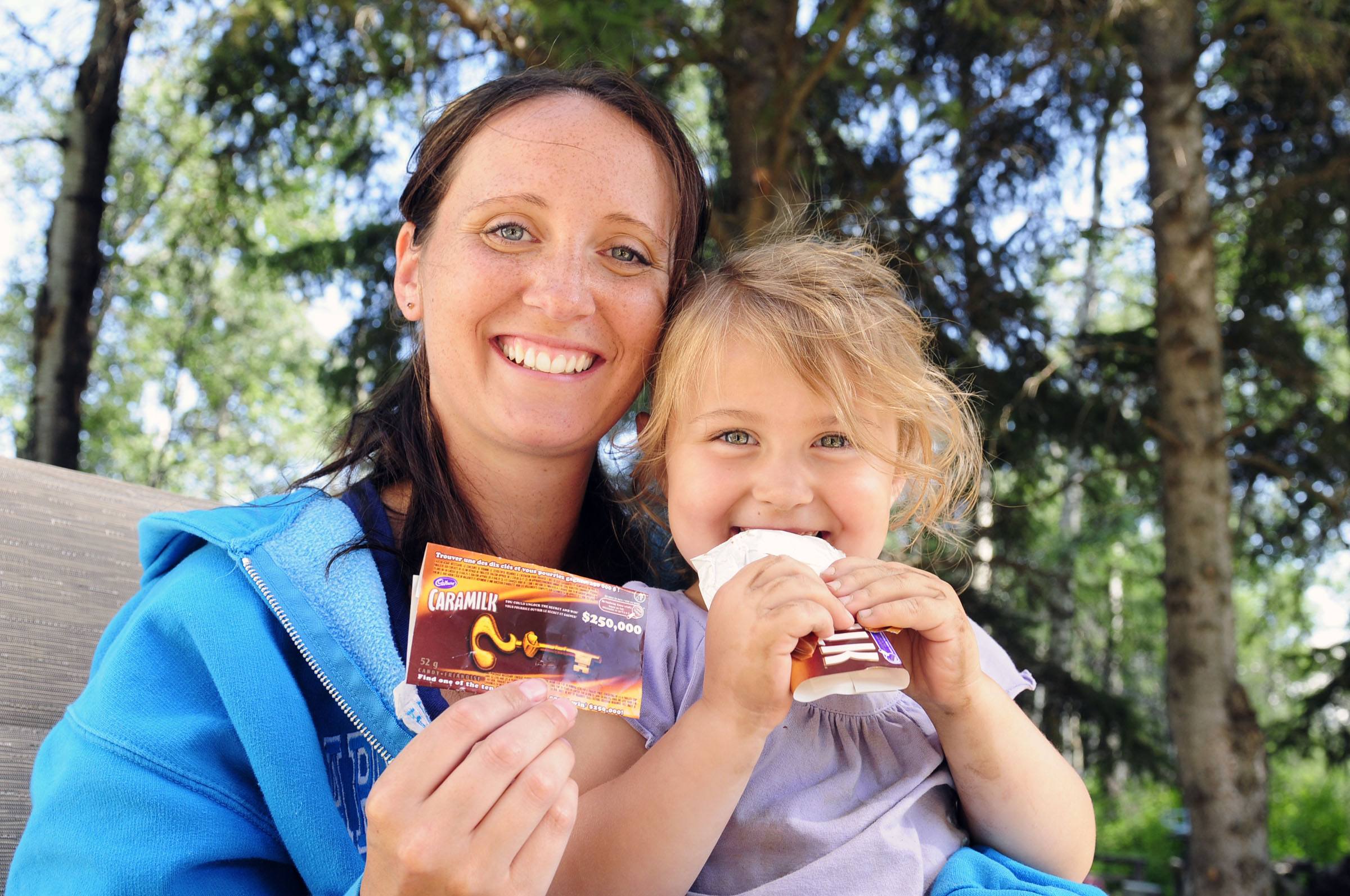 KEY HOLDER- Jennifer Korchak with her daughter Isabell