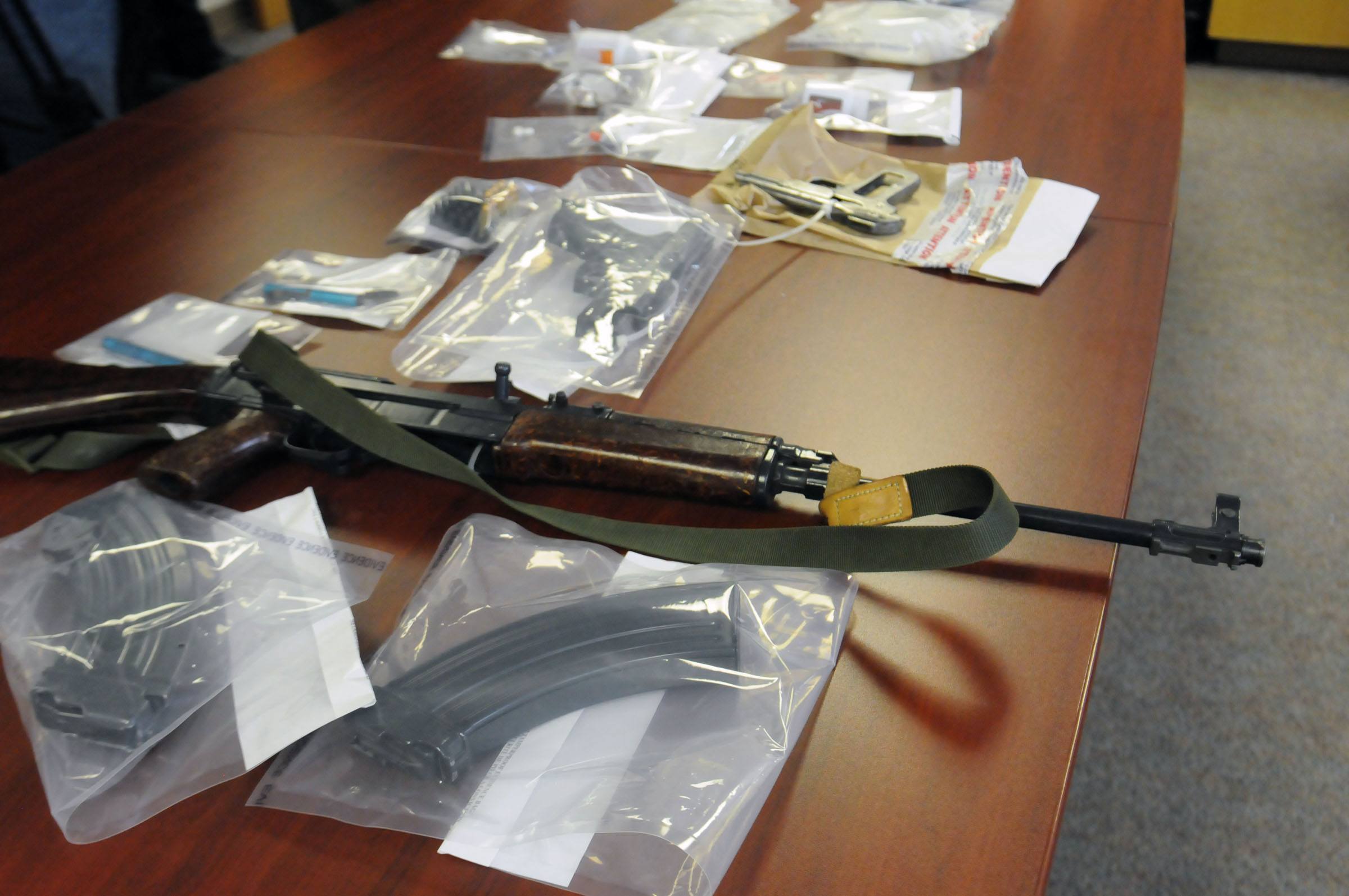 BUST – Red Deer city RCMP display some of the paraphernalia seized during a massive drug investigation recently. A number of individuals from Red Deer and Sylvan Lake have been charged. RCMP also said organized crime is involved in the recent drug bust.