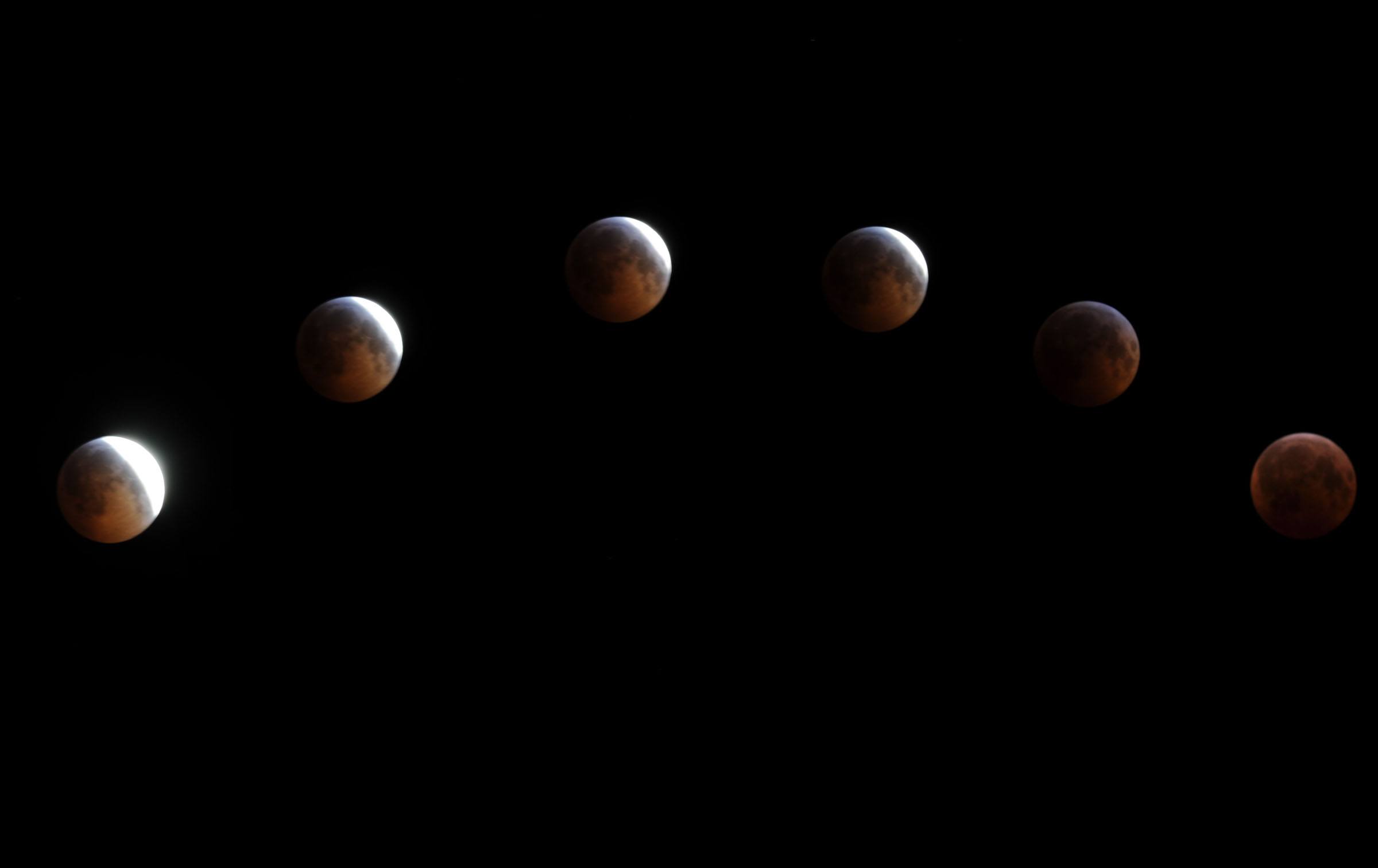 GREAT SHOW- The total lunar eclipse took place early Tuesday morning as the shadow of the earth was cast over the moon