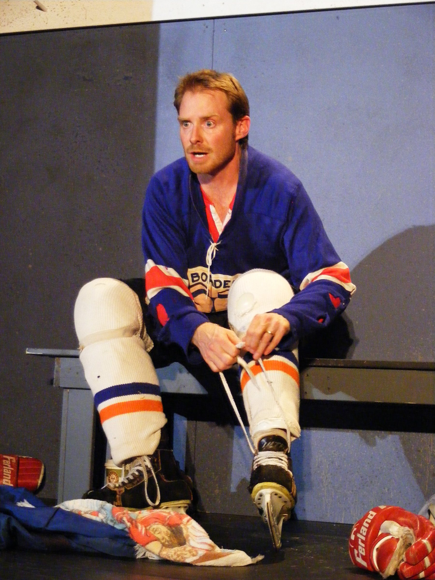 HOMEGROWN PLAY- James Popoff stars at Todd Williams in the burnt thicket theatre production of Hockey Dad: A Play in Three Periods. Shows run Oct. 27-30 at the Scott Block in downtown Red Deer.
