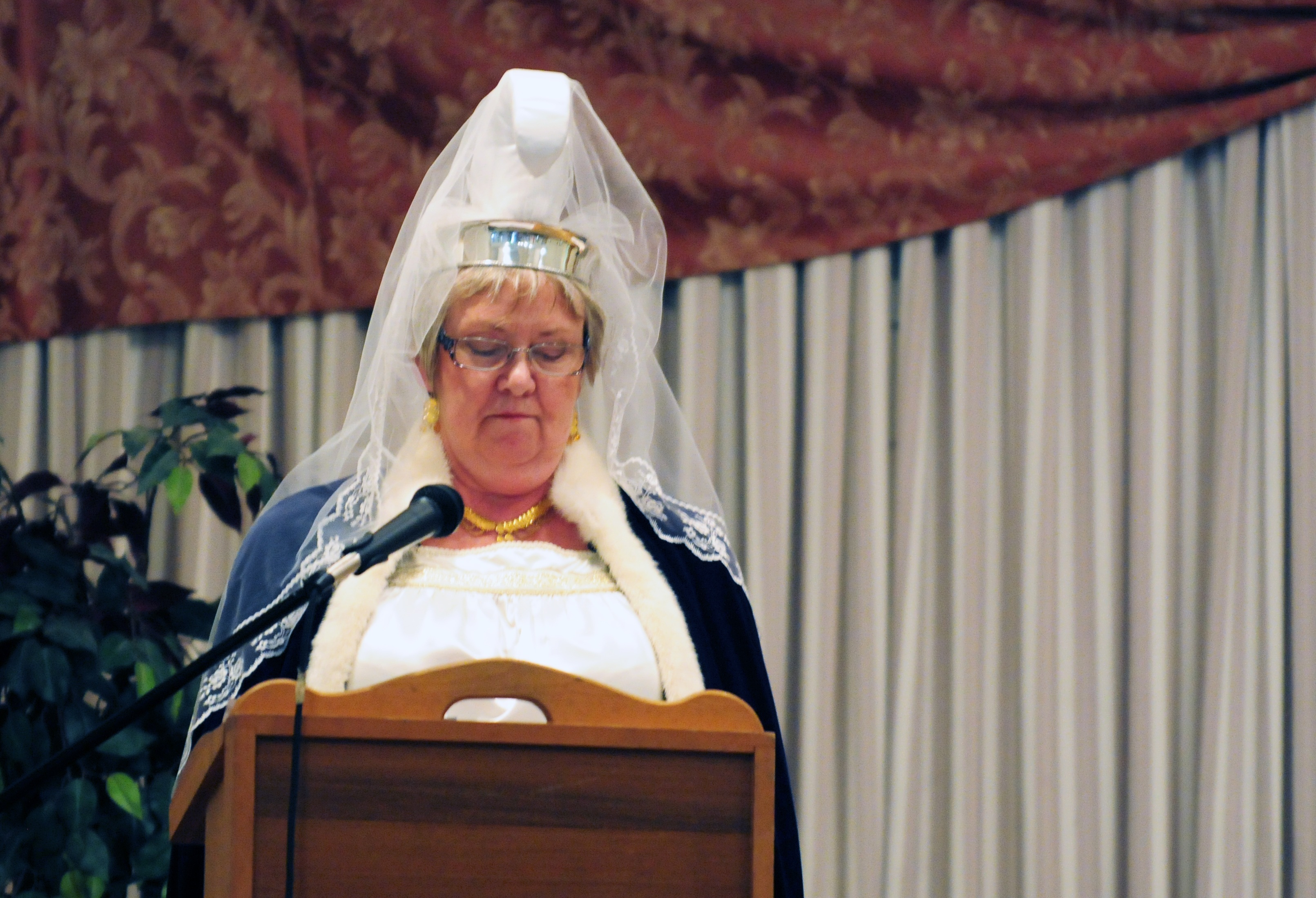 TRADITION- Marlene Linneberg was crowned this years’ Fjallkonan or “Lady of the Mountain” at the Icelandic Picnic in Markerville recently. The Fjallkonan symbolized what Icelanders thought to be purely Icelandic and is a tradition in Markerville.