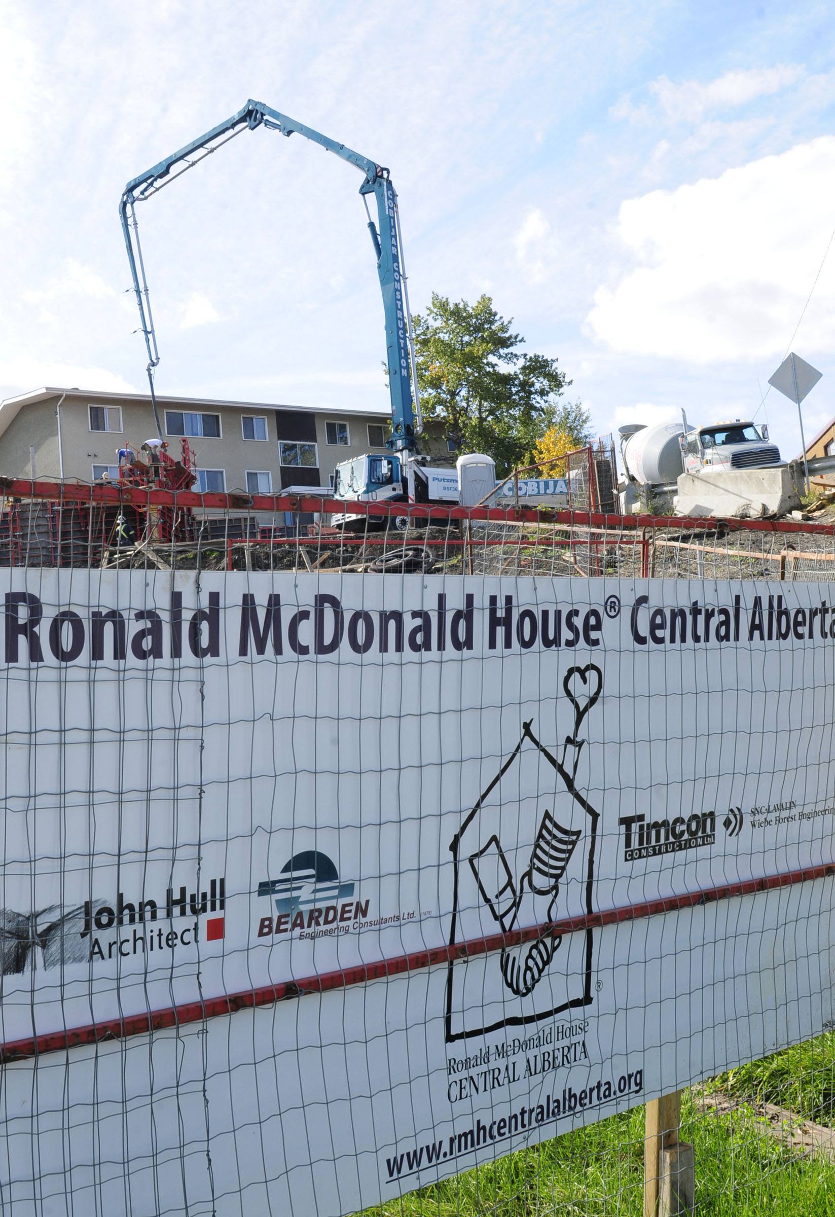 Construction is underway for the new Ronald McDonald House in Red Deer. The house will provide close accommodations for parents with children undergoing treatment at the hospital.