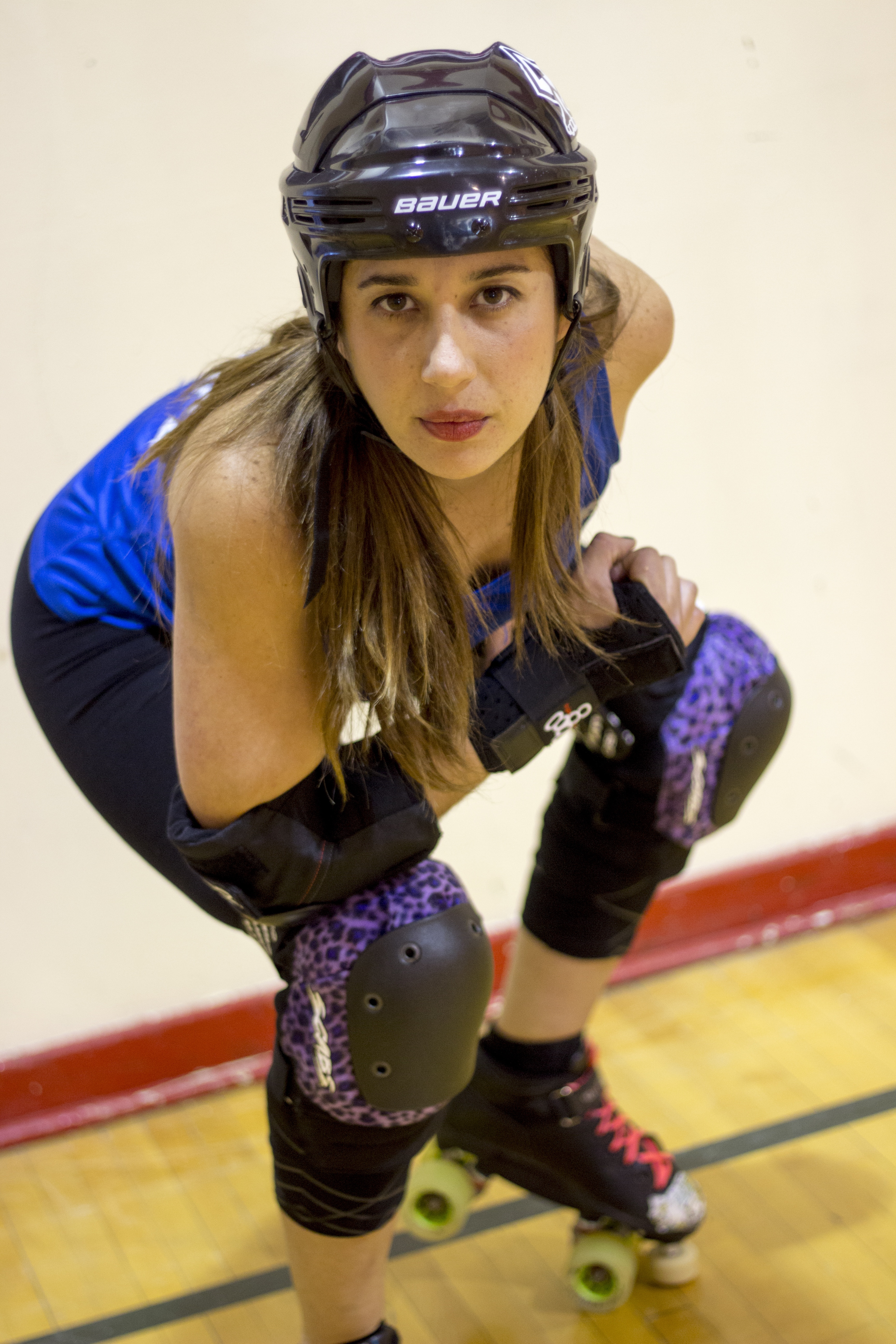 TOUGH GIRL – Elizabeth ‘Mexi-Krash’ is a member of the Nuclear Free Roller Derby team in Central Alberta. She has been a participant for a year and a half and has no intentions of slowing down.