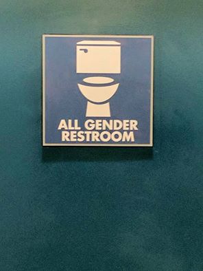 INCLUSIVE - Hunting Hills High School posted this photo of its all-gender restroom sign.