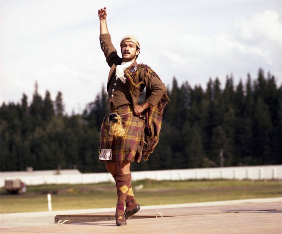 CULTURAL CELEBRATION - A Highland dancer at the 30th annual Red Deer Highland Games at the old Red Deer fairgrounds, June 25th, 1977.                                photo by John Roberts