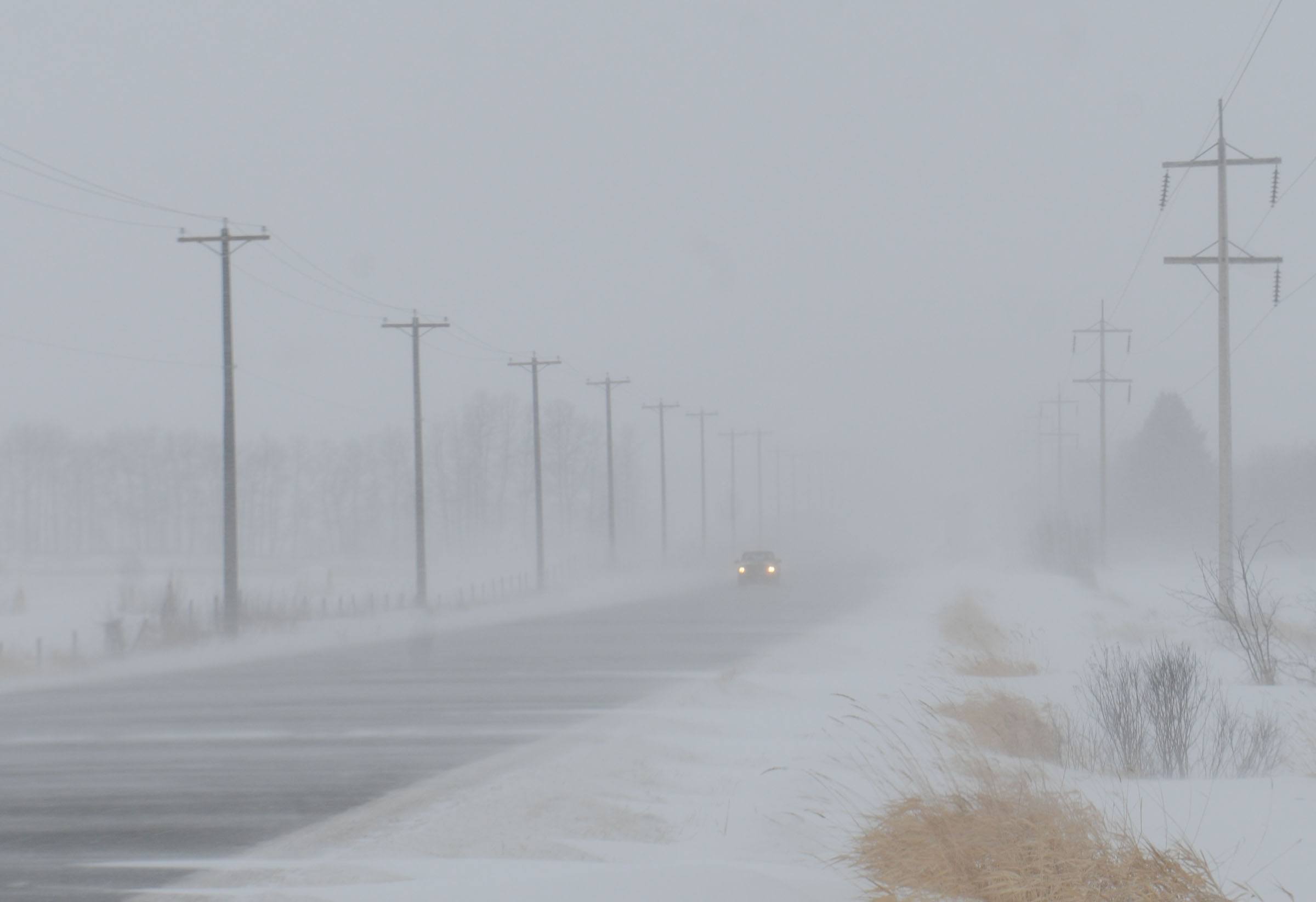 WHITE OUT- Poor conditions on local roads had tow companies busy over the weekend pulling vehicles out of ditches. The QEII south of the City was closed part of Saturday sending commuters to find another way in or out of the City.