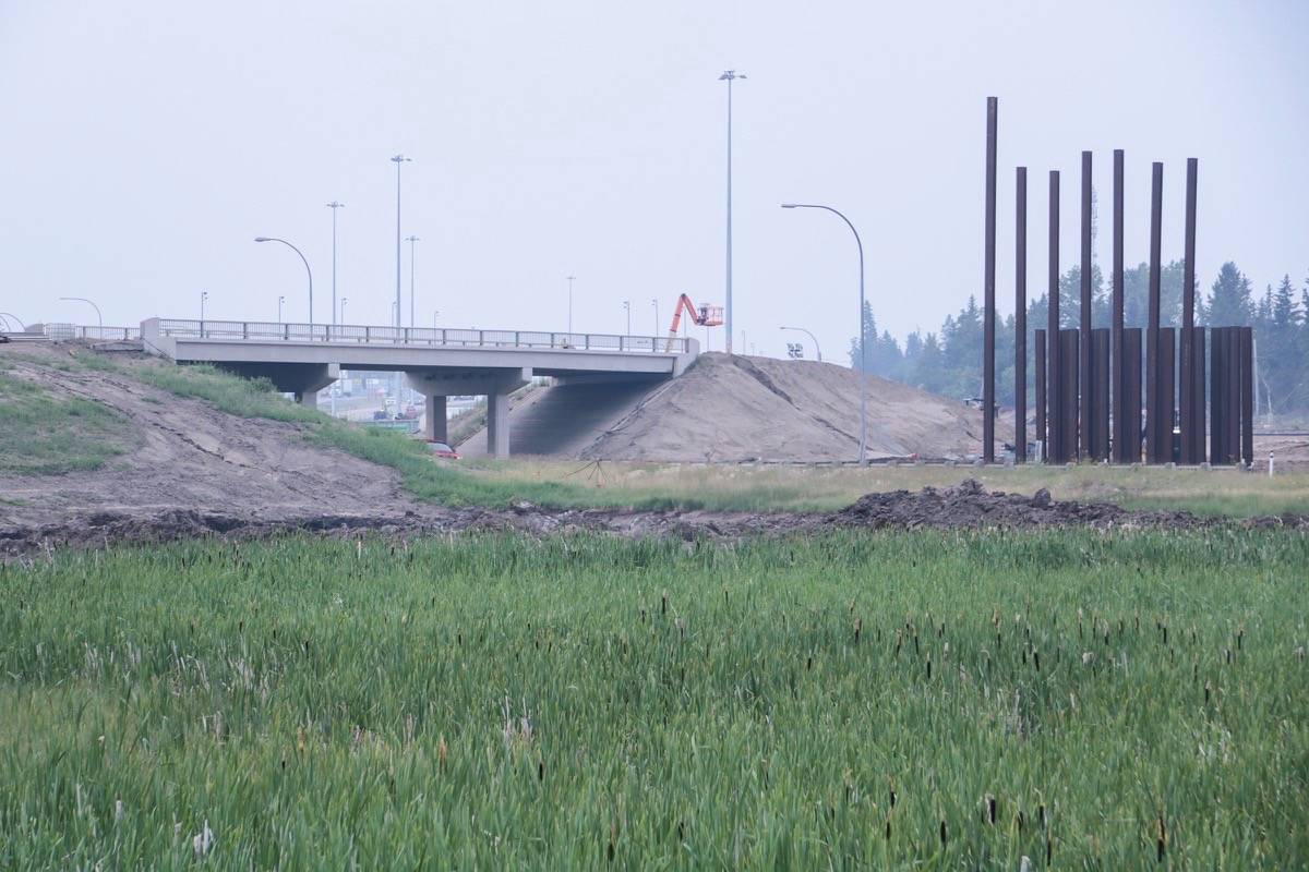 CONSTRUCTION CONTINUES - The southbound lanes of the QEII Hwy./Taylor Drive interchange are set to open this Saturday. Todd Colin Vaughan/Red Deer Express