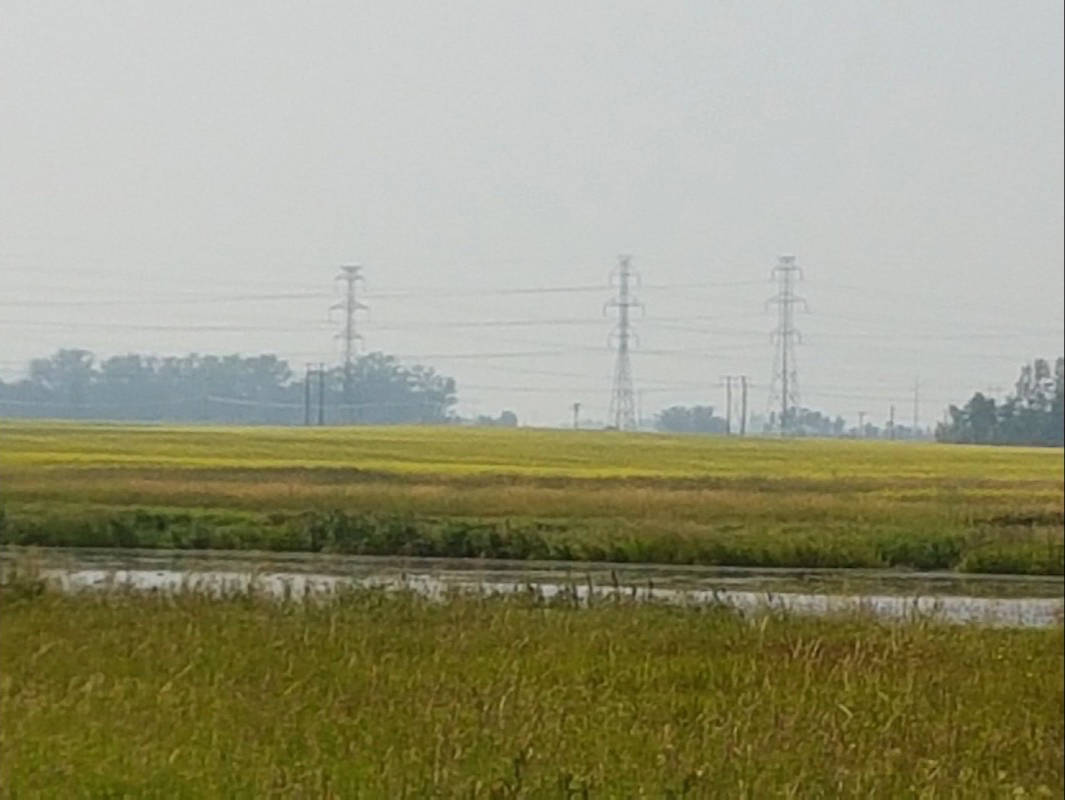 HAZE - Central Alberta continues to see smoky skies despite the air quality improving over Wednesday.                                Emily Rogers/Red Deer Express