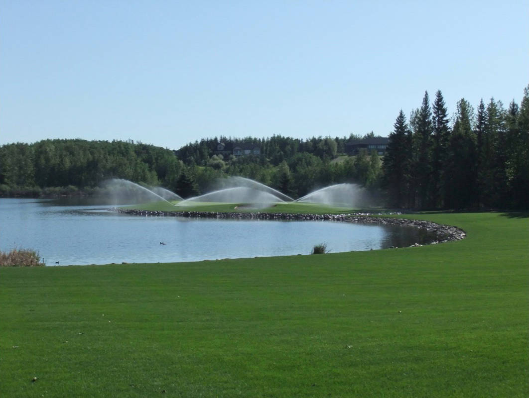 GOLFER DONATION - An anonymous donor gave the Innisfail Golf Club $400,000 to fix Hole 6 on the Hazelwood 9. Todd Colin Vaughan/Red Deer Express