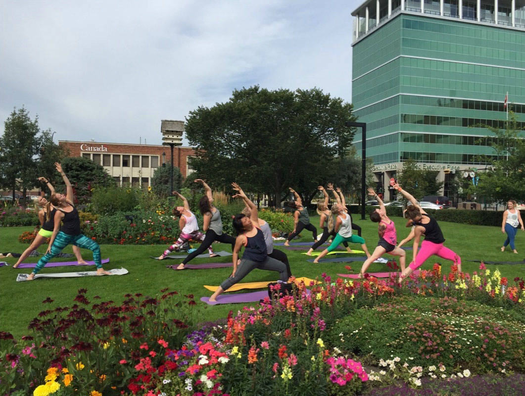 FOR A CAUSE - The Stantec Central Alberta Yogathon is set to take place Aug. 19th in City Hall Park. The event will raise money for the Smiles Thru Lindsey Foundation. photo submitted
