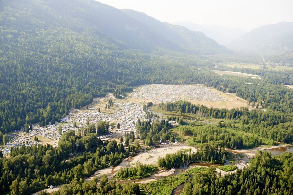 The instant, temporary city of Shambhala in 2016. Photo: Bryce Duffy