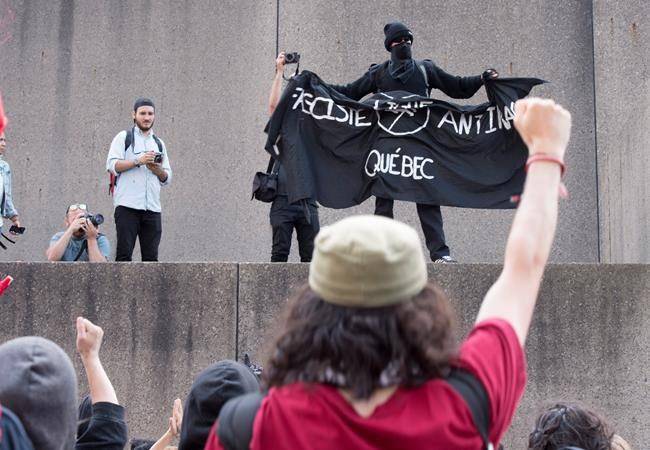 Protesters clash with Quebec city police