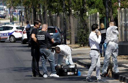 Van rams bus stops in France, killing one
