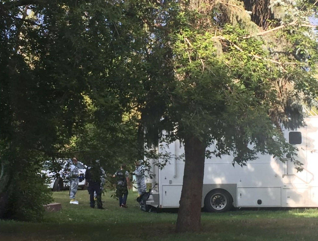 ON SCENE - Police barricaded off an area on 47th Ave. Thursday evening. photo submitted