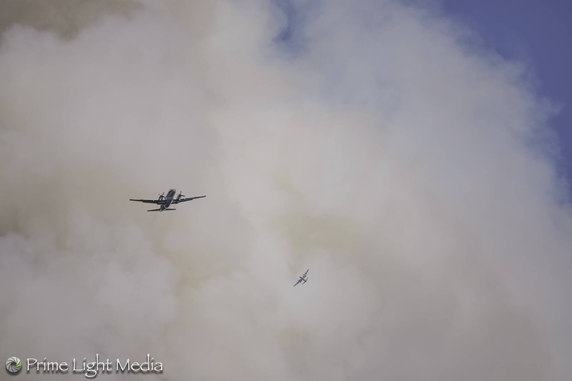 Photos of aircraft fighting the Joe Rich fire on Aug. 25, 2017. Image credit: Ethan Delichte from Prime Light Media