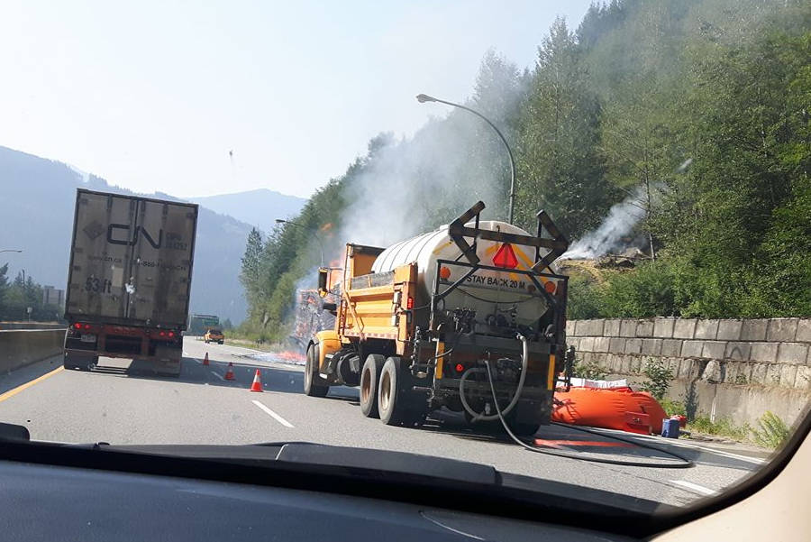 UPDATE: Coquihalla reopens following truck fire