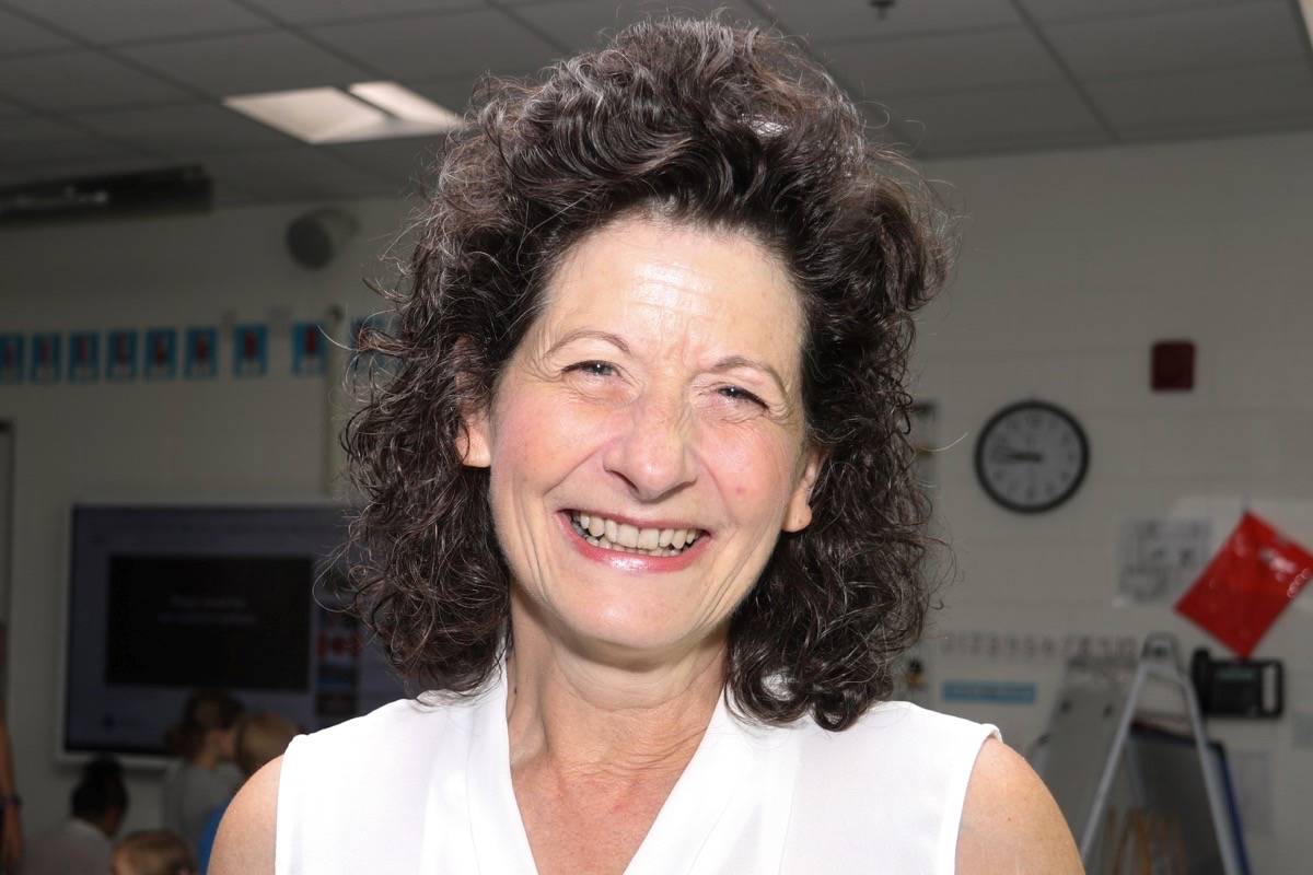 NEW SCHOOL - Grade 2 teacher Jan Ludwig was excited to start the first day of school at Don Campbell Elementary. The school was named after her father. Todd Colin Vaughan/Red Deer Express