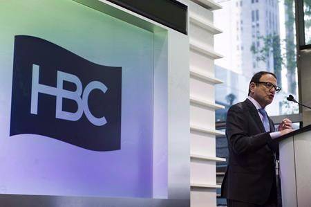 Jerry Storch, chief executive officer of the Hudson’s Bay Co., addresses the company’s shareholders during its annual general in Toronto on June 3, 2016. THE CANADIAN PRESS/Christopher Katsarov.,