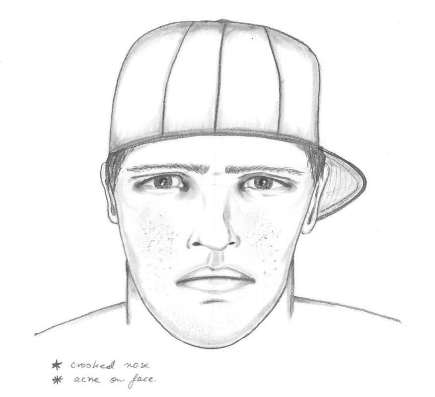 SUSPECT - Red Deer RCMP have released this sketch of the suspect they are seeking in a stabbing in City Hall Park. photo submitted