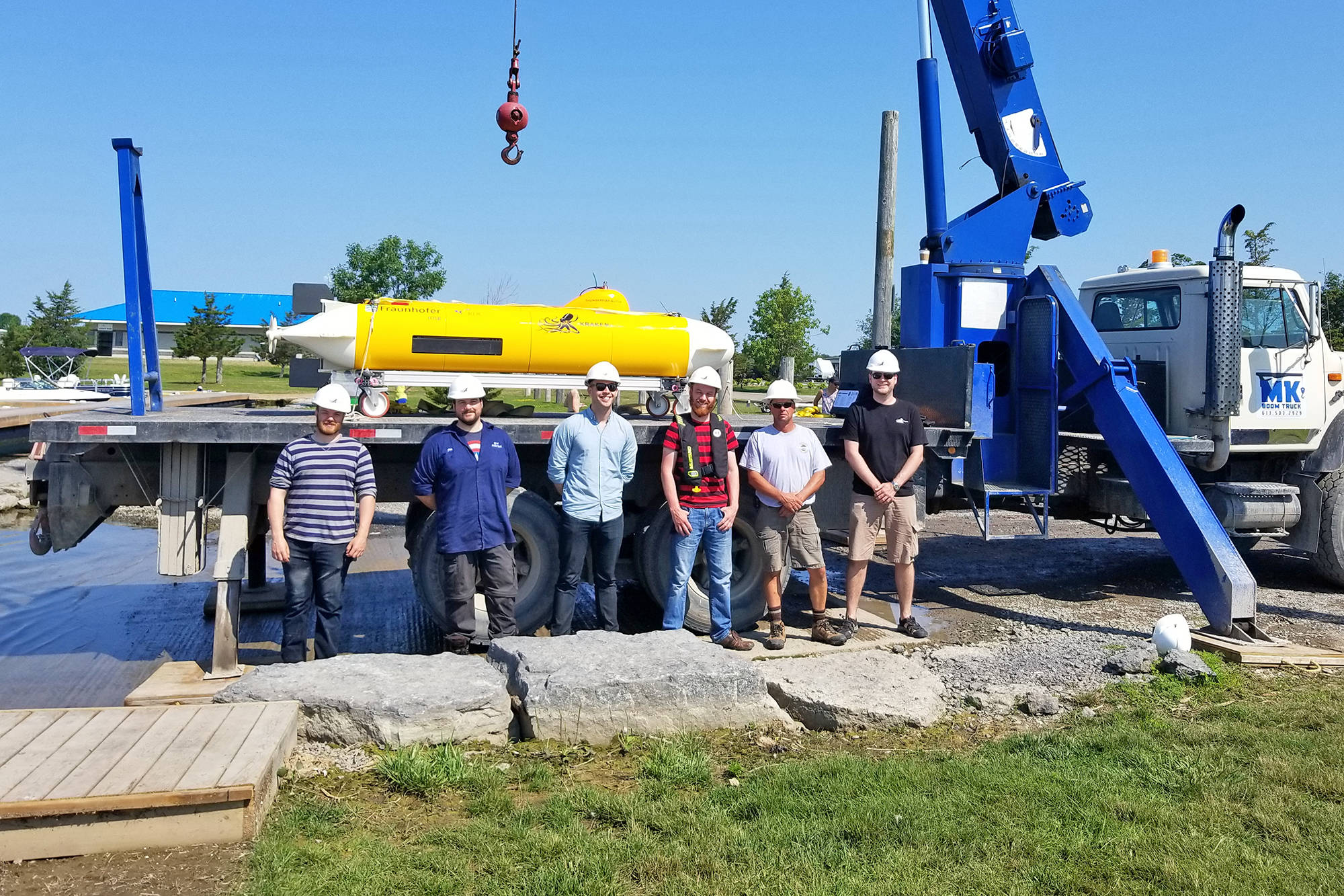 Photo contributed                                The team from Kraken Sonar Systems, with David Shea on the far right.