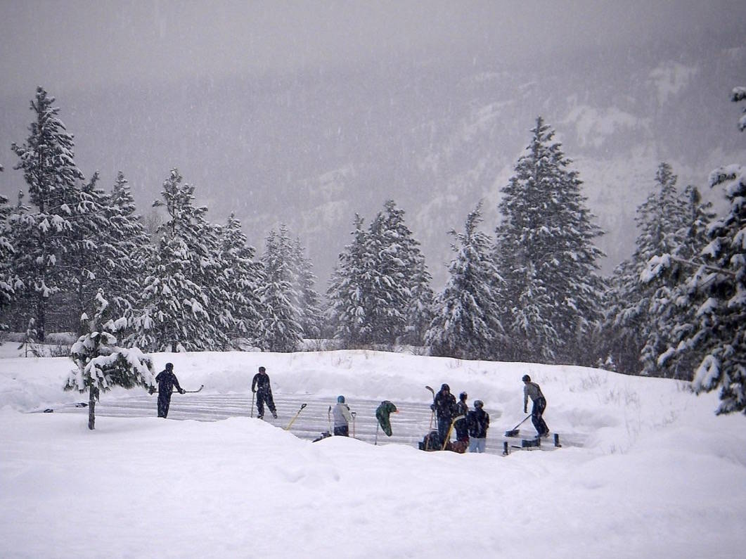 A photo Bernie Fandrich snapped of a game of pond hockey at his acreage near Lytton has been included in a souvenir booklet produced by the Canadian Museum of History.