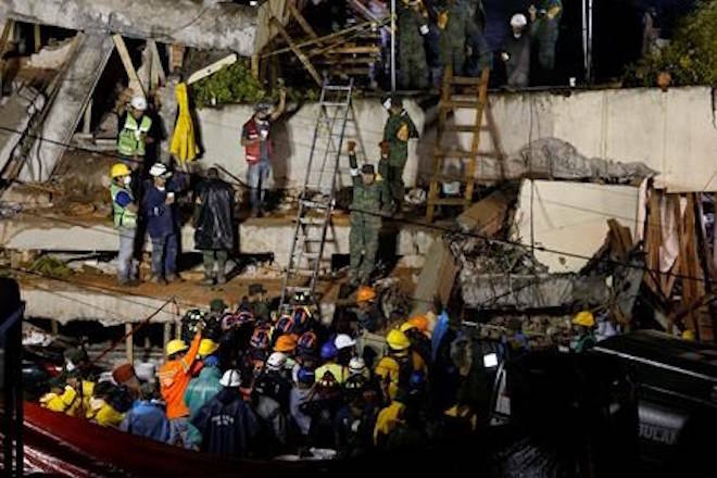 Girl still trapped in collapsed Mexico school