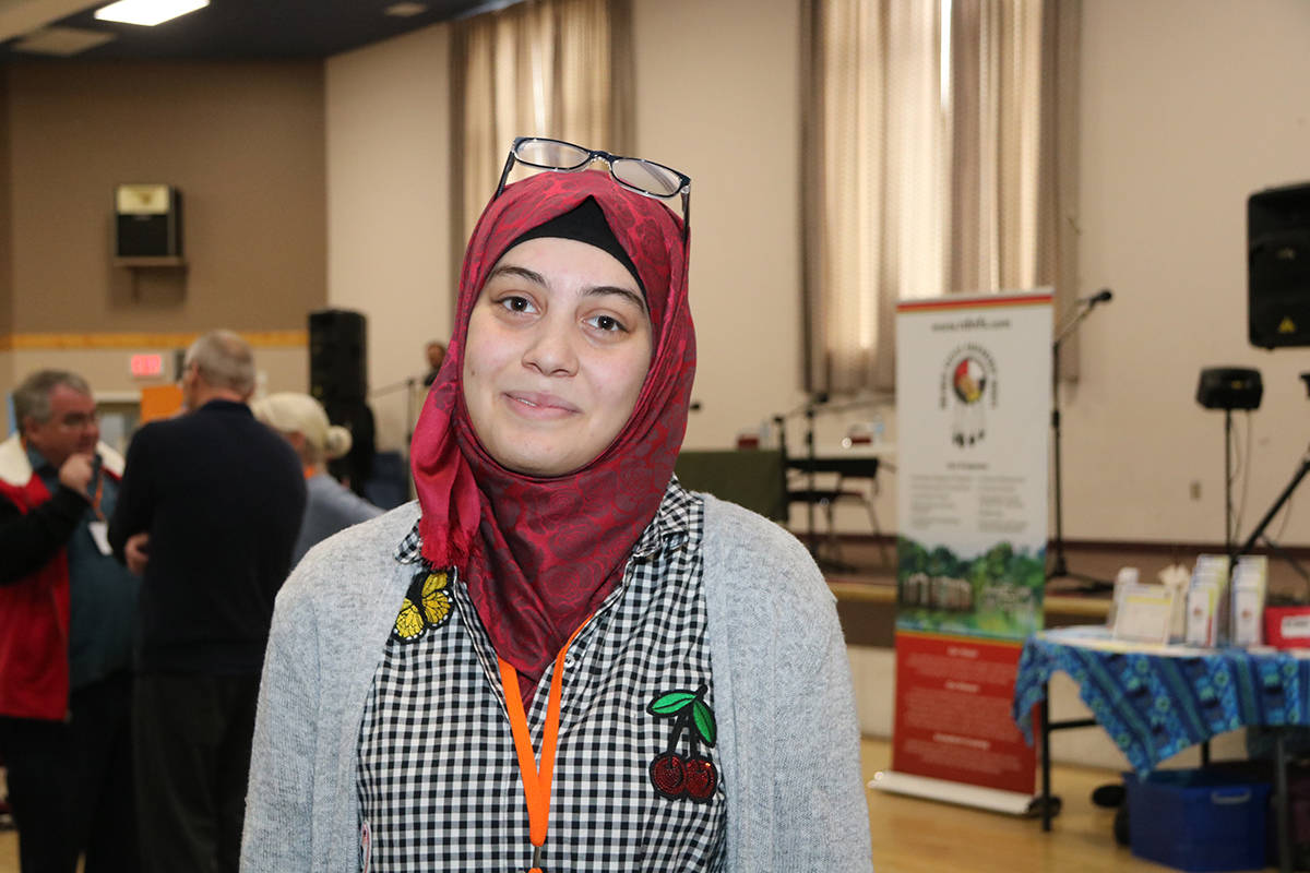 CANADA 150 - Ola Zeinalabdin was one of the panel speakers of Canada 150 plus, an event put on by the Central Alberta Refugee Effort to discuss indigenous and new-Canadian viewpoints on Canada 150. Todd Colin Vaughan/Red Deer Express