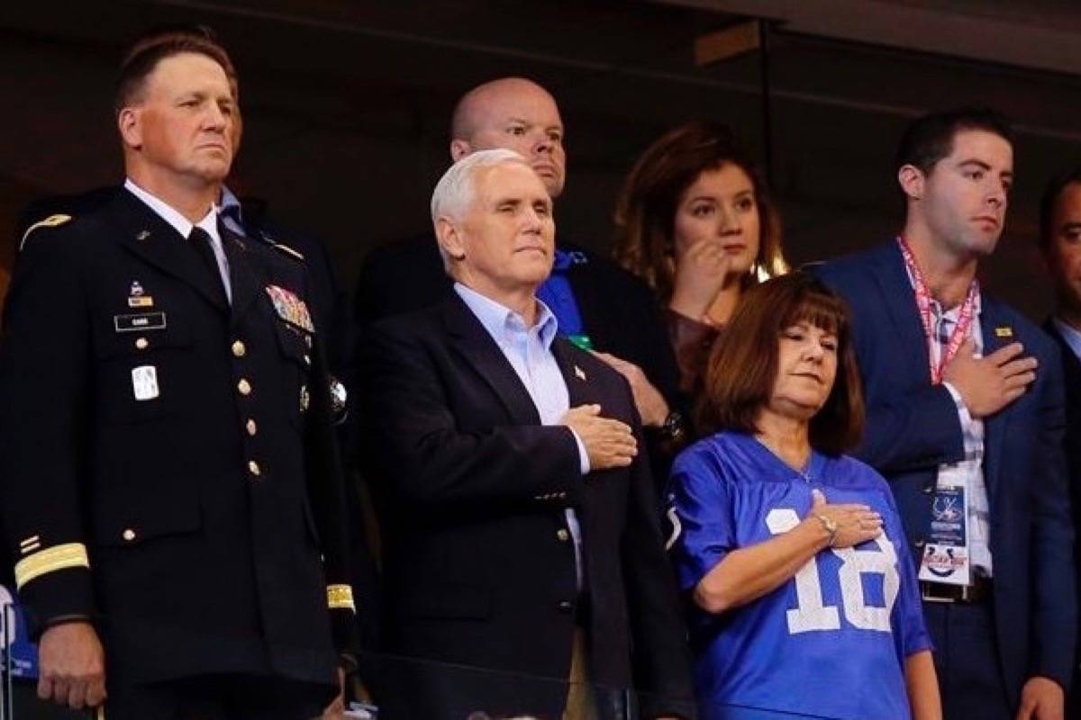 Mike Pence leaves NFL game after players protest during anthem
