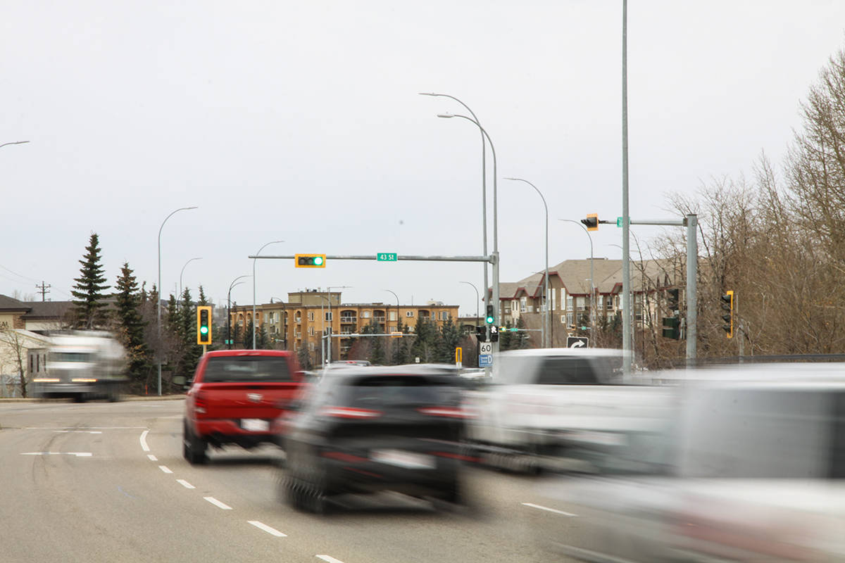 NO SPEEDING - Fines will be handed out after Nov. 1st for Red Deer drivers speeding through intersections.Todd Colin Vaughan/Red Deer Express