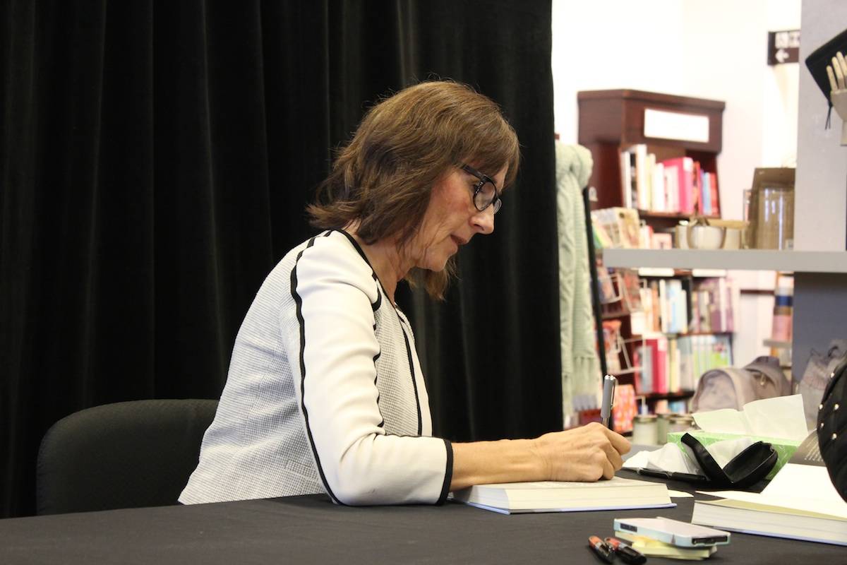 SHARING HER STORY - Lorinda Stewart, Amanda Lindhout’s mother, made a stop in Red Deer as part of her book tour, sharing her side of the story about her daughter’s kidnapping. Carlie Connolly/Red Deer Express