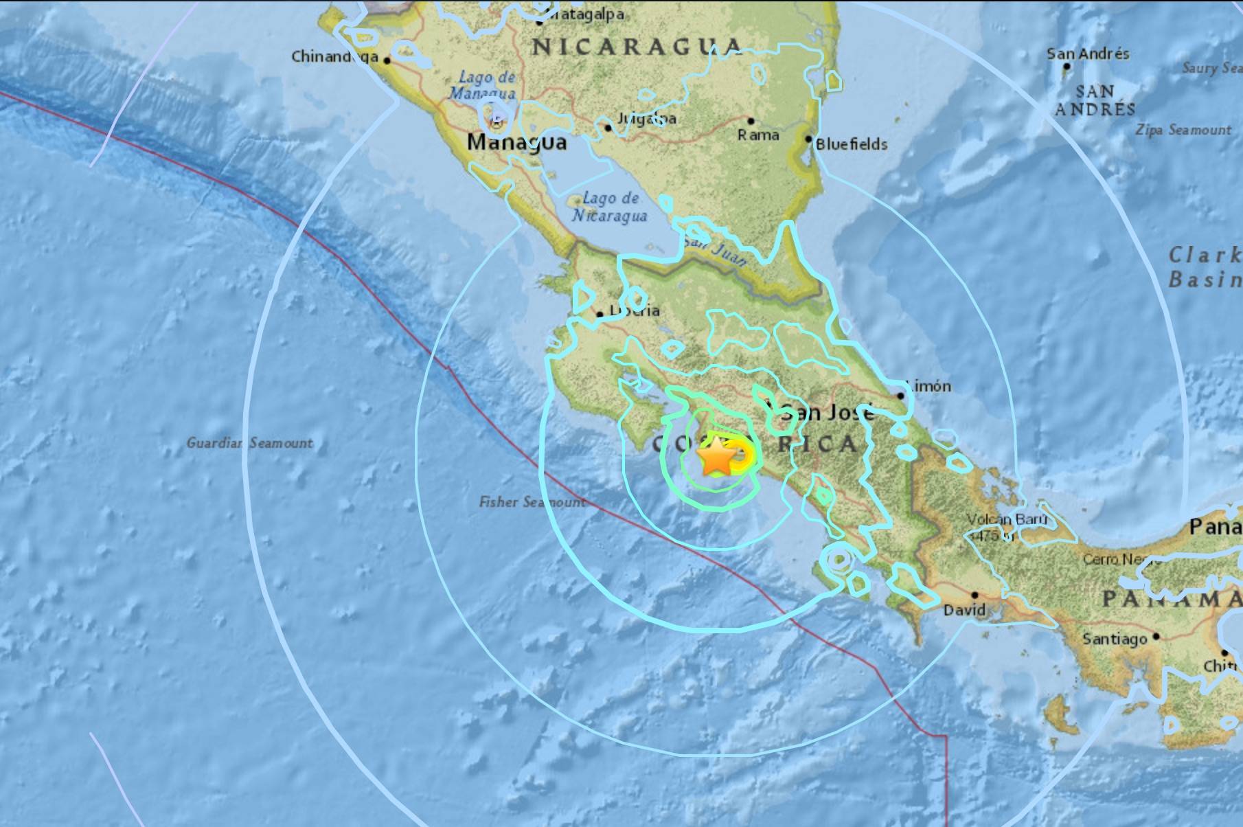 Magnitude 6.5 quake hits Costa Rica