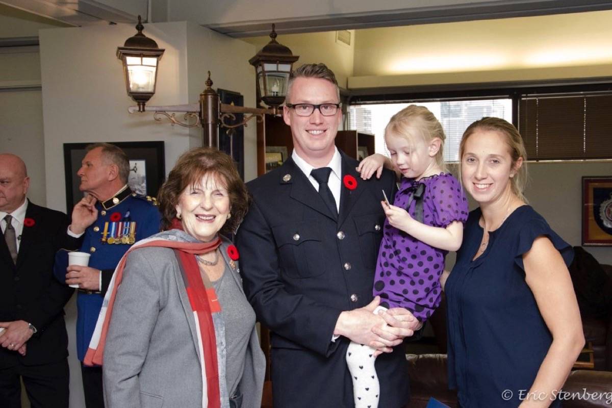 ALBERTA HERO - Kurt Stenberg and his family were recently in Edmonton where he accepted the Lieutenant Governor of Alberta’s Award for Bravery from Lieutenant Governor of Alberta Lois Mitchell.photo submitted