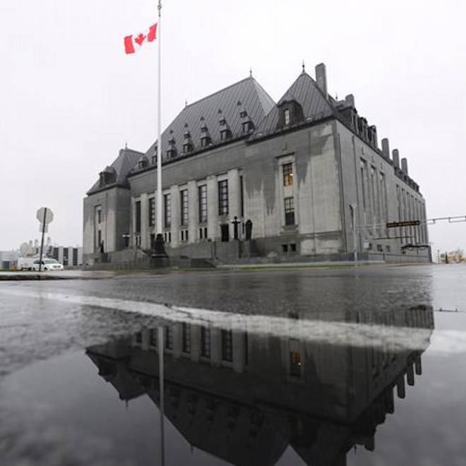 The Supreme Court of Canada is shown in Ottawa on Thursday Nov. 2, 2017. THE CANADIAN PRESS/Sean Kilpatrick