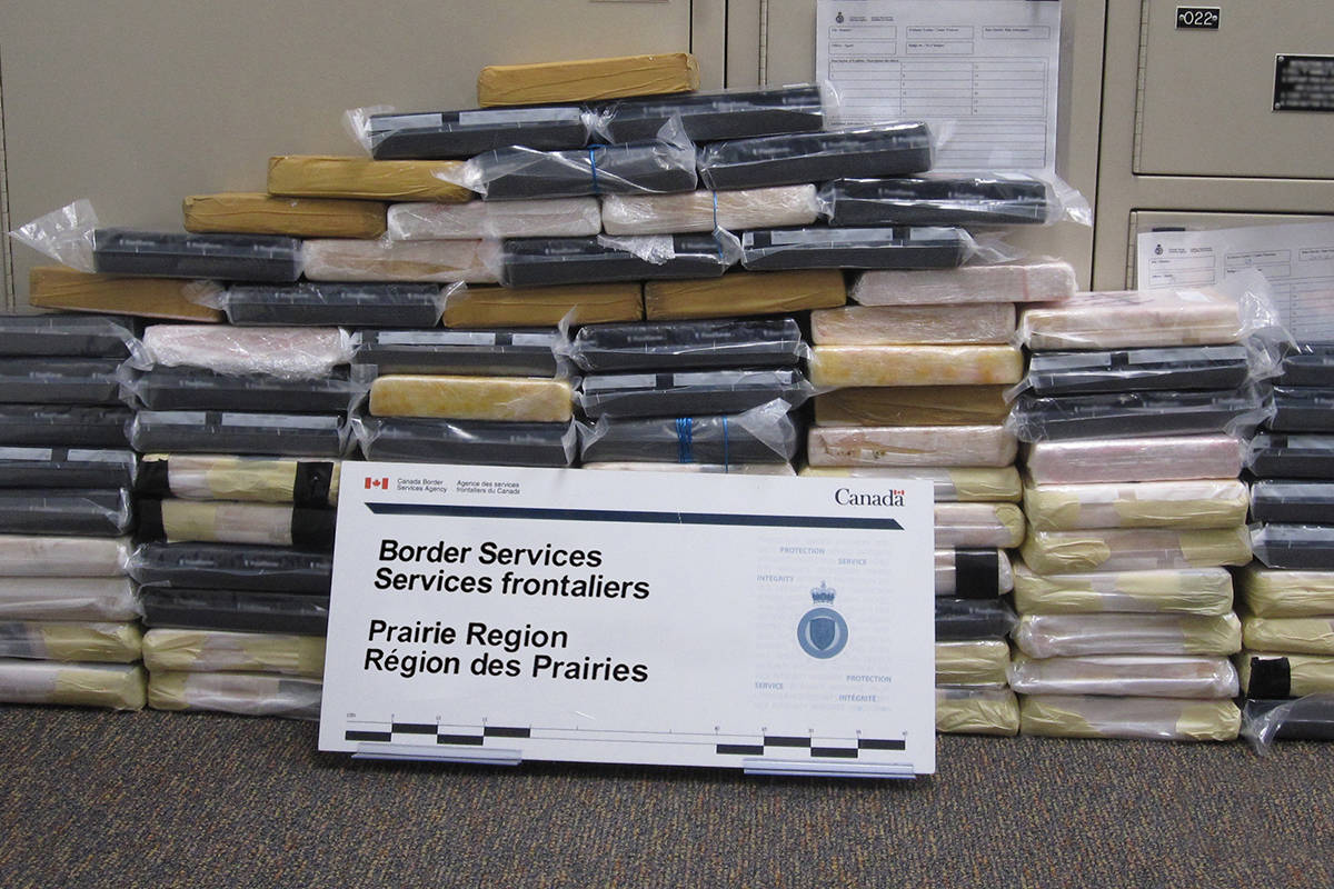 Almost 100 kgs of suspected cocaine seized at Coutts border crossing