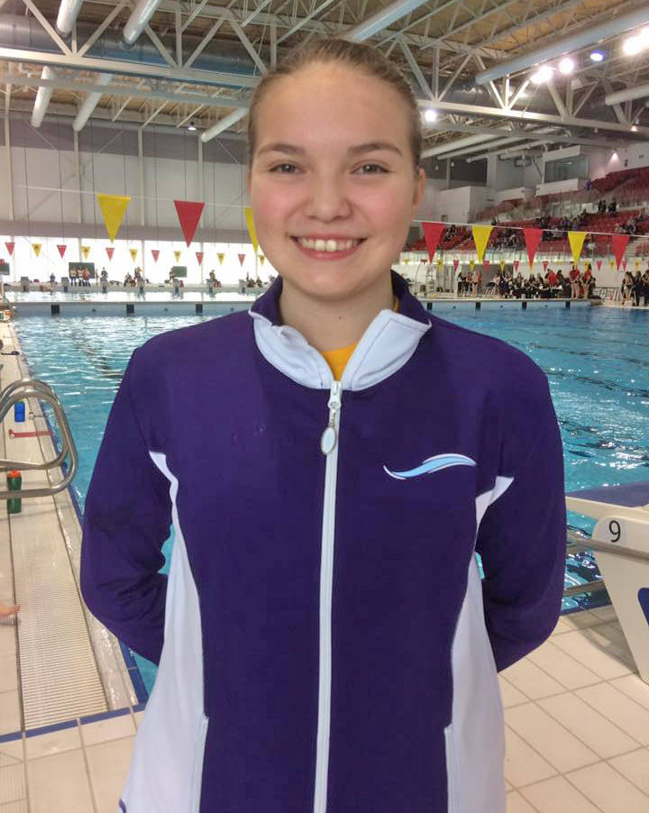 SWIMMING STAR - Kia Risling was named Central Female Athlete of the Month in December by the Alberta Sport Development Centre - Central (ASDC-C). photo submitted