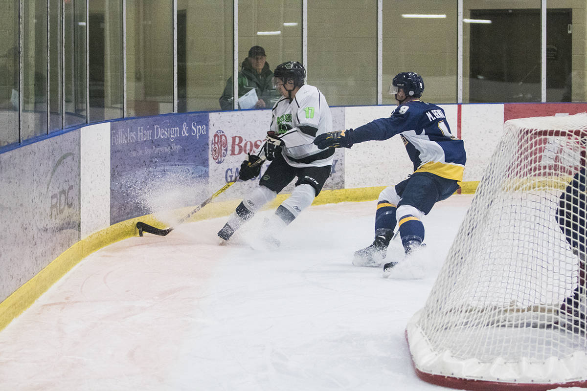KINGS WIN - Scott Ferguson and the Red Deer College Kings would pull away from the Concordia Thunder 5-3 at the Penhold Multiplex on Jan. 5. Todd Colin Vaughan/Red Deer Express