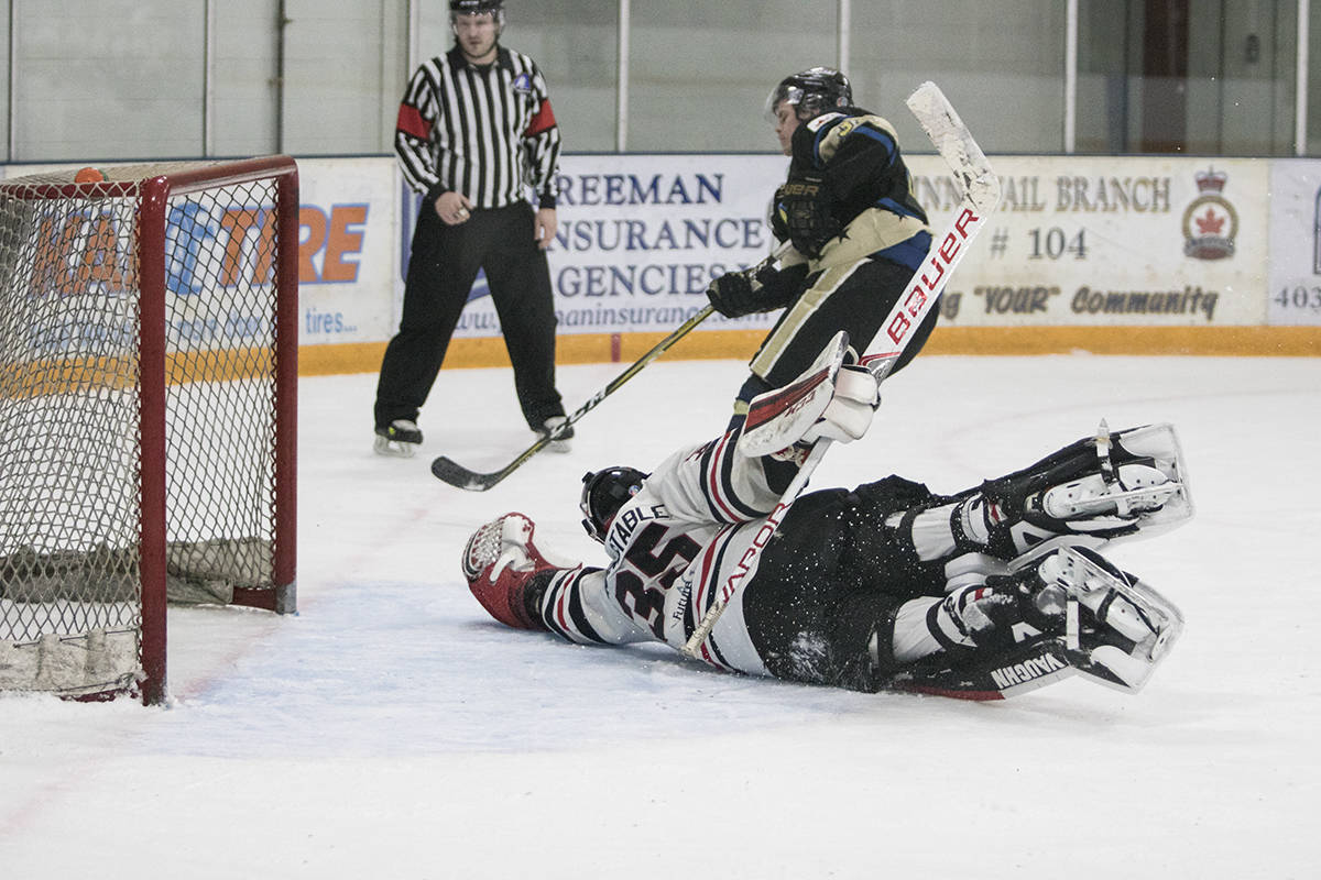 INSTANT CLASSIC - The Lacombe Generals would find a way to squeak out a 5-4 shootout win against the Innisfail Eagles. Todd Colin Vaughan/Red Deer Express