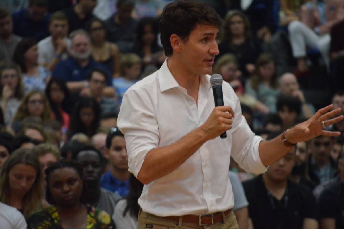 File photo of Justin Trudeau during a visit to Kelowna. Image: Kathy Michaels