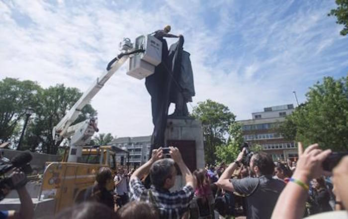 The Edward Cornwallis statue in Cornwallis Park in south-end Halifax. The Canadian Press.